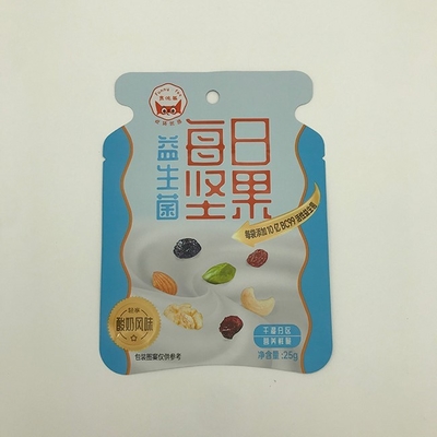 VMPET Fındık Özel Şekilli Çantalar Logo OEM ile Plastik Kilitli Çantalar