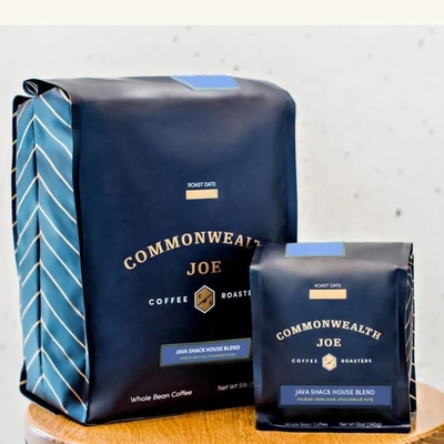 Polietilen 130 Mic Kare Tabanlı Kahve Poşeti 8oz 12oz 16oz