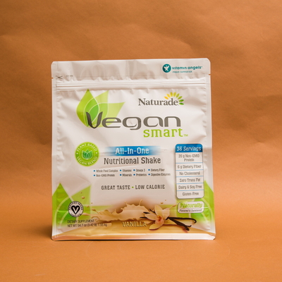 Vmpet 120mm Yan Köşebent Düz Tabanlı Çanta Kılıfı 130 Mikron Vegan Beslenme