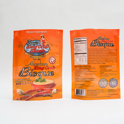16OZ 105 Mikron Plastik Ambalaj Torbaları Gıda Ambalajı İçin Stand Up Torbalar
