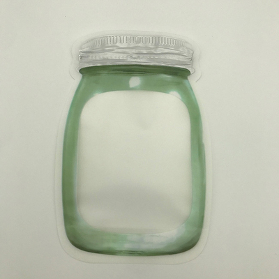 Tek Kullanımlık PET12 Özel Şekilli Çantalar 80g Şeffaf Plastik Fermuarlı Kese