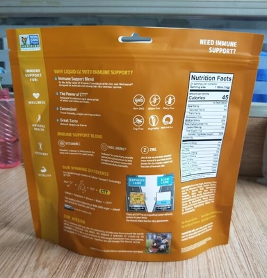 %100 PE 7.9OZ Geri Dönüştürülebilir Poşet Gıda Ambalajı Özel Baskılı Açılıp Kapanabilir Gıda Torbaları