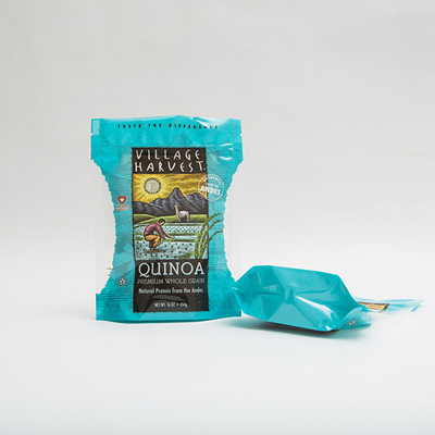 Şeffaf Pencere Gravür Baskı ile 10oz PET12 Quinoa Tohumları Gıda Ambalaj Torbaları