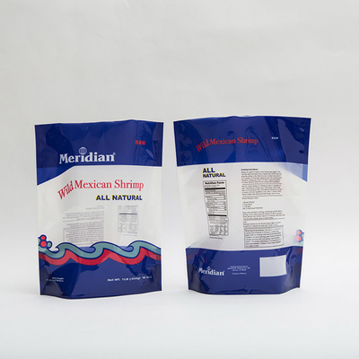 1 lb Meksika Karidesleri Stand Up Plastik Kese Baskılı Fermuarlı Plastik Torbalar