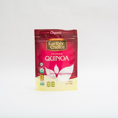 12 OZ Quinoa Ayakta Kese Gravür Baskı Küçük Plastik Kese Ambalajı