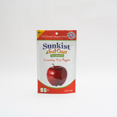 1 OZ Kuru Elma Cipsi Zip Kilidi Özel Zip Çanta Ambalajı ile Stand Up Poşet Çanta