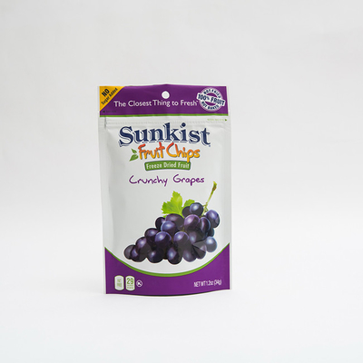 1.2oz Meyve Cipsi VMPET Stand Up Fermuarlı Çanta Açılıp Kapanabilir Kese Plastik Ambalaj