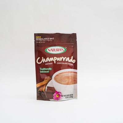 340g Champurrado Stand Up Kılıfı Anında Hocolate Fermuarlı Paketleme Çantası