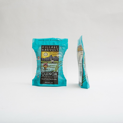 Şeffaf Pencere Gravür Baskı ile 10oz PET12 Quinoa Tohumları Gıda Ambalaj Torbaları