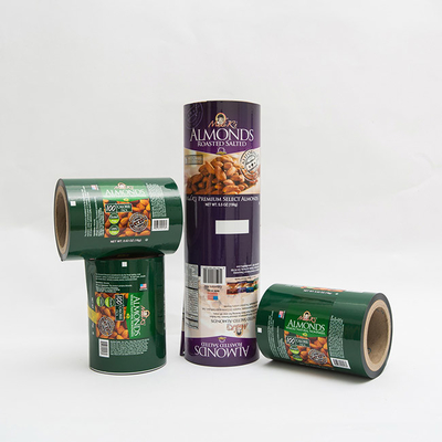 0.63OZ Badem Gıda Ambalajı Film Sarma Plastik Film Rulo Logo Baskılı
