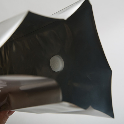 Gümüş Baskısız Folyo Kahve Zip Kilidi Gıda Paketleme Torbaları Valfli Yan Köşebent