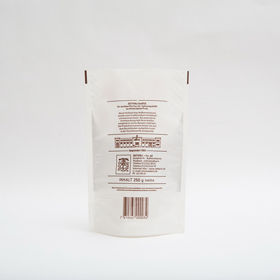 Fermuarsız Parlak Yüzey Kahve Paketleme Torbaları 250g Kahve Poşeti