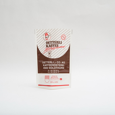 Fermuarsız Parlak Yüzey Kahve Paketleme Torbaları 250g Kahve Poşeti