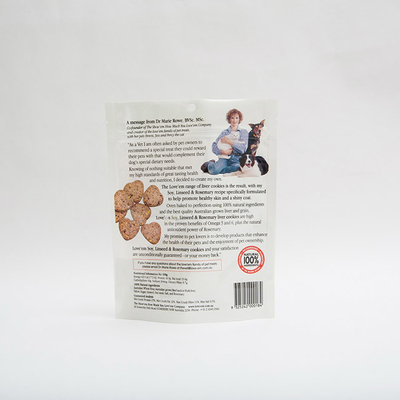 150g 70mm Stand Up Torbalar Özel Paketleme Küçük Köpek Bakım Paketleme Torbaları
